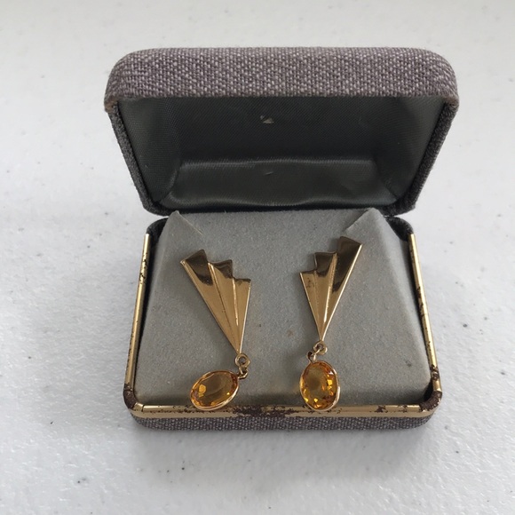 AMCO Jewelry - AMCO 14kgf Citrine Drop Earrings NIB